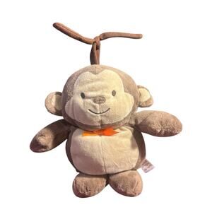 Carters Child of Mine Monkey Musical Crib Pull Toy Plush Music Works Good